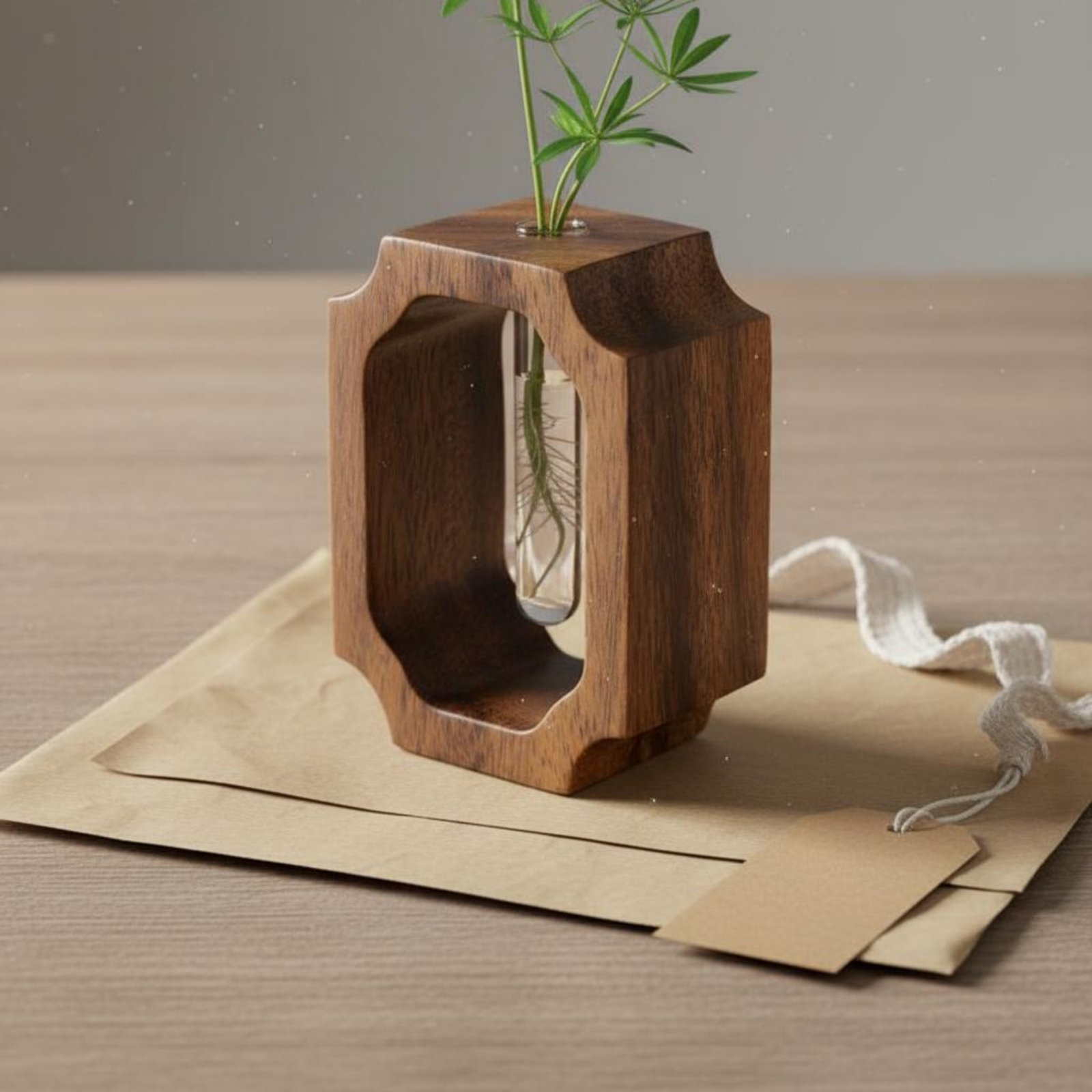 Ваза из орехового дерева, легк – обзор и цена Propagation Station Vase